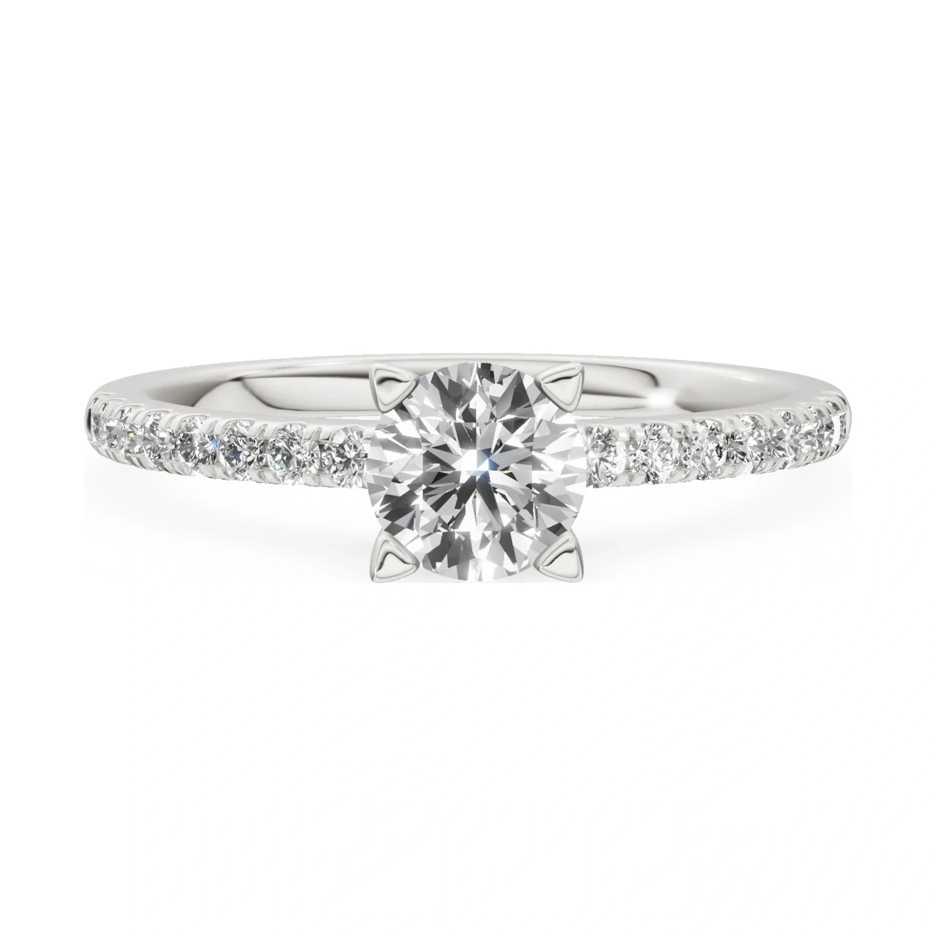GREMARI Seven Solis 14K white gold engagement ring with 0.50 ct round-cut natural diamond