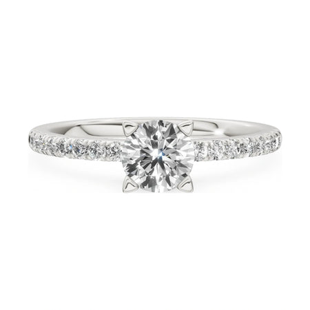GREMARI Seven Solis 14K white gold engagement ring with 0.50 ct round-cut natural diamond