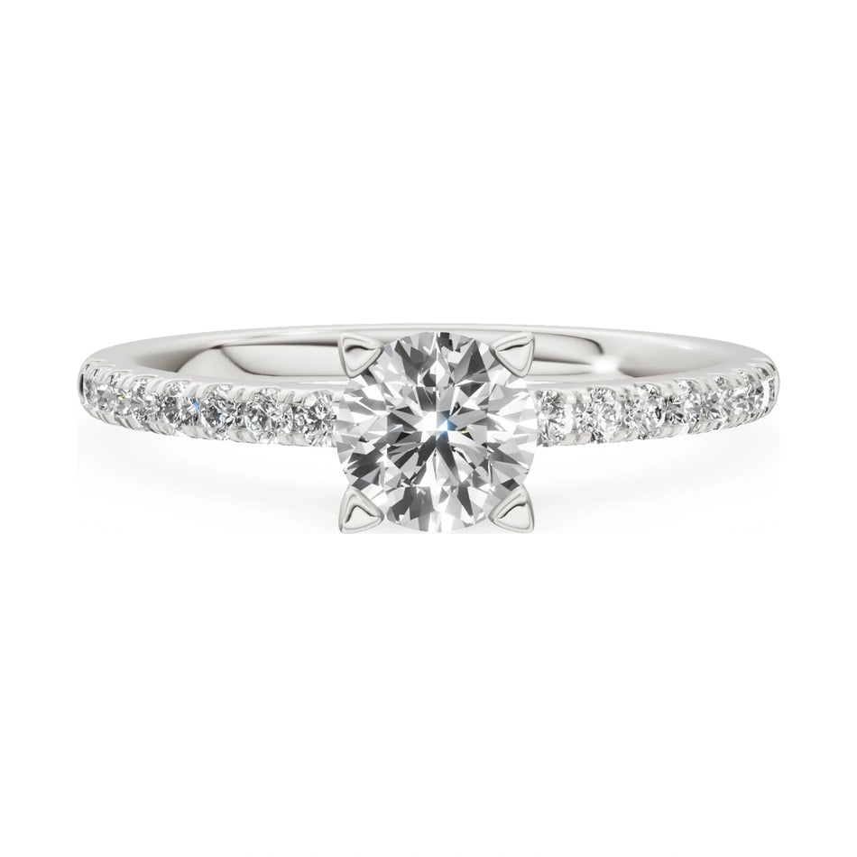 GREMARI Seven Solis 14K white gold engagement ring with 0.50 ct round-cut natural diamond