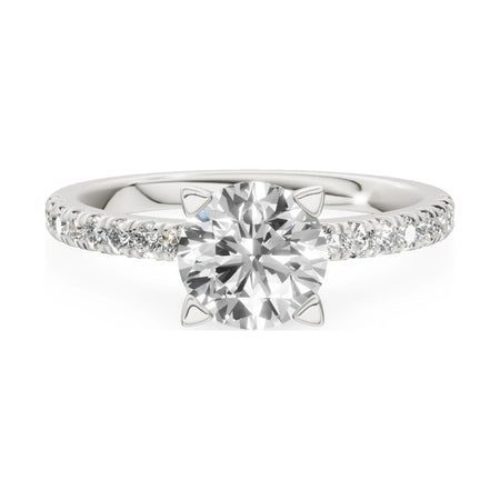 GREMARI Seven Solis 14K white gold engagement ring with 1.00 ct round-cut natural diamond