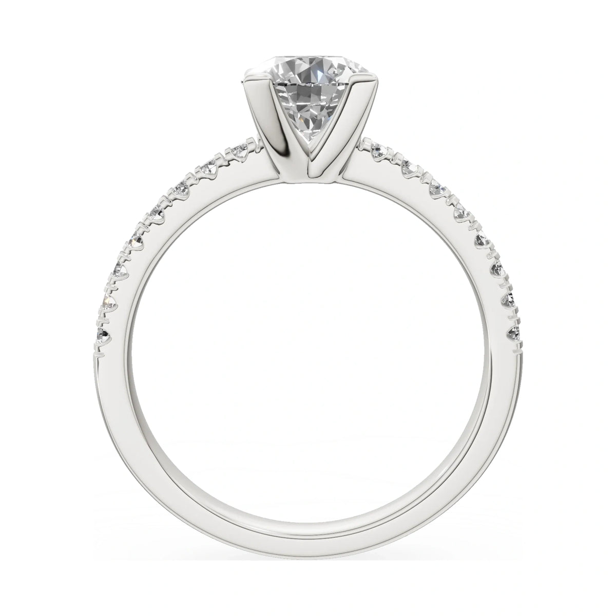 GREMARI Seven Solis round-cut natural diamond engagement ring in 14K white gold, 1.00 ct