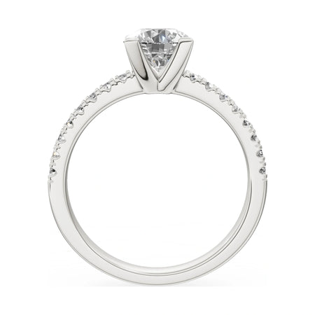 GREMARI Seven Solis round-cut natural diamond engagement ring in 14K white gold, 1.00 ct