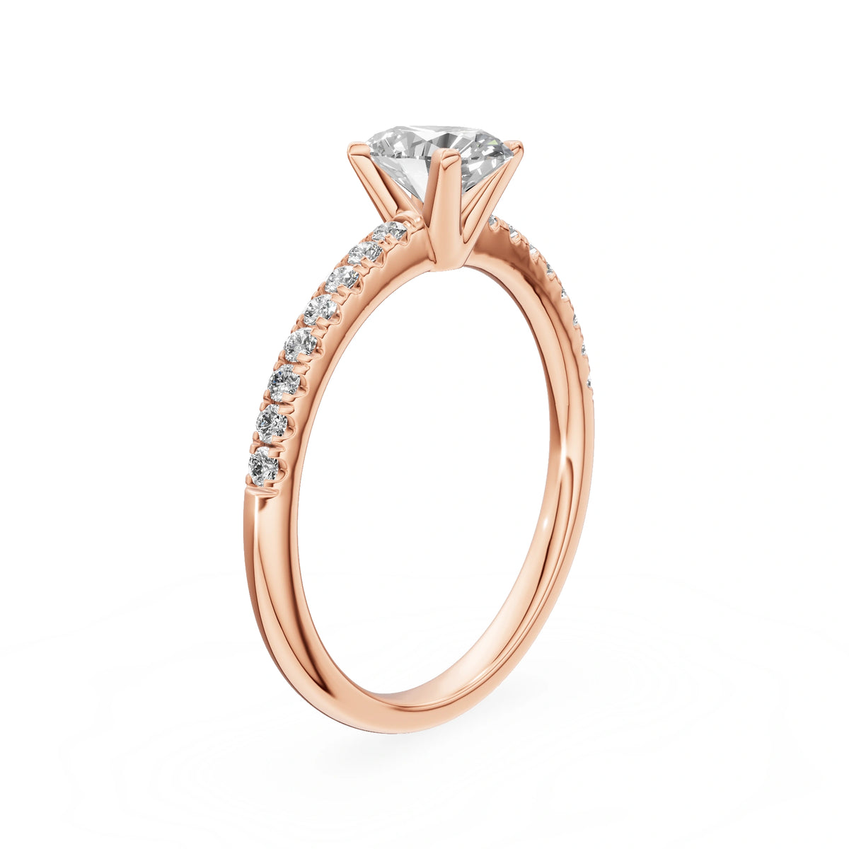 Gremari Seven Solis zásnubný prsteň z ružového zlata s 0,50 ct lab-grown diamantom – Oval