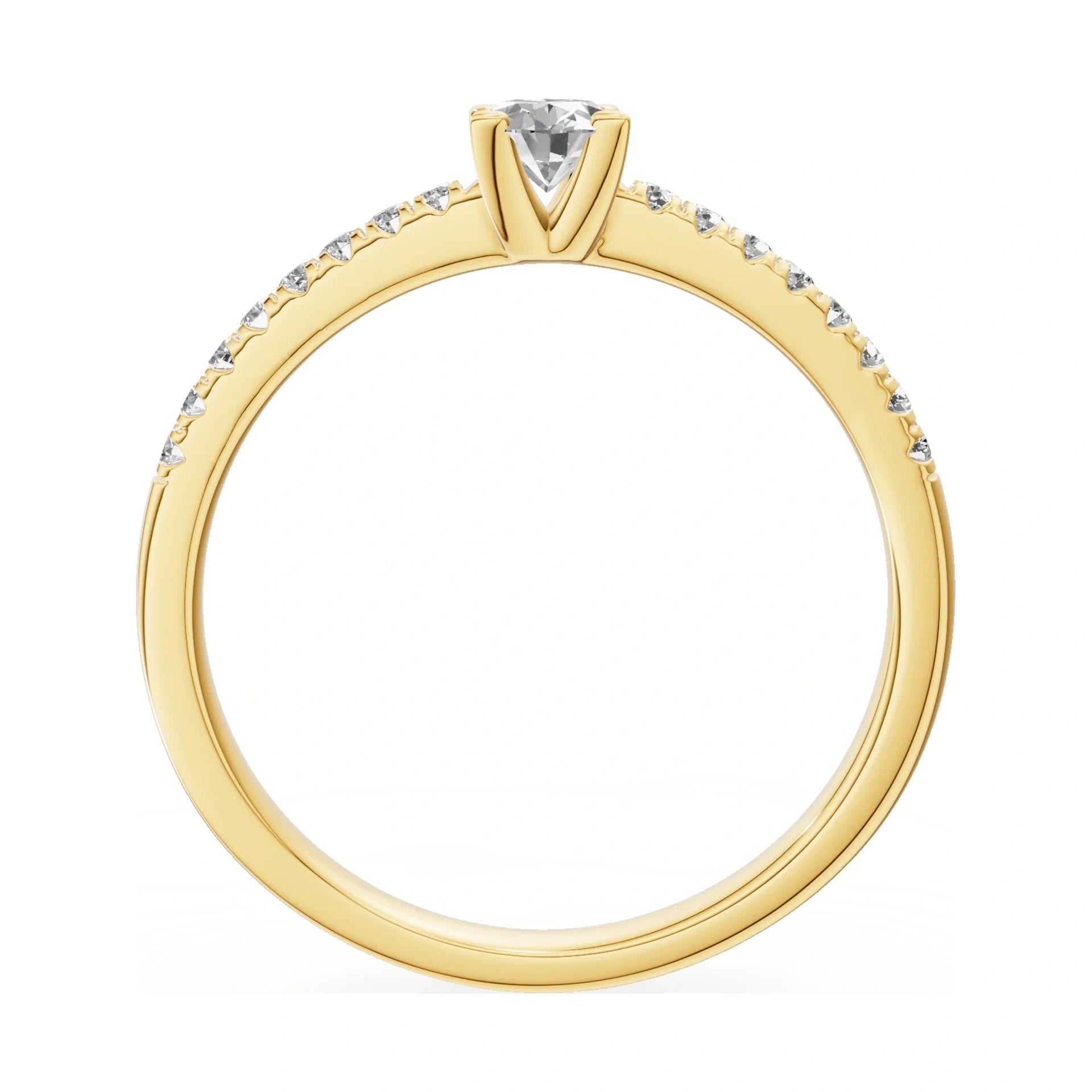 GREMARI Seven Solis oval-cut natural diamond engagement ring in 14K yellow gold, 0.30 ct