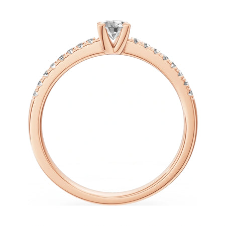 GREMARI Seven Solis oval-cut natural diamond engagement ring in 14K rose gold, 0.30 ct