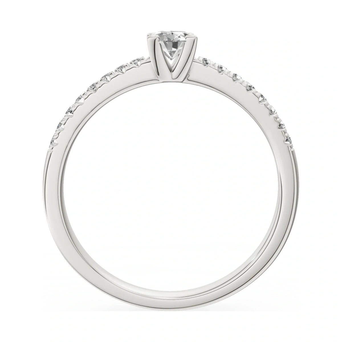 GREMARI Seven Solis oval-cut natural diamond engagement ring in 14K white gold, 0.30 ct