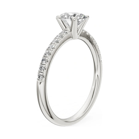 14K rose gold GREMARI Seven Solis ring with 0.50 ct oval-cut natural diamond