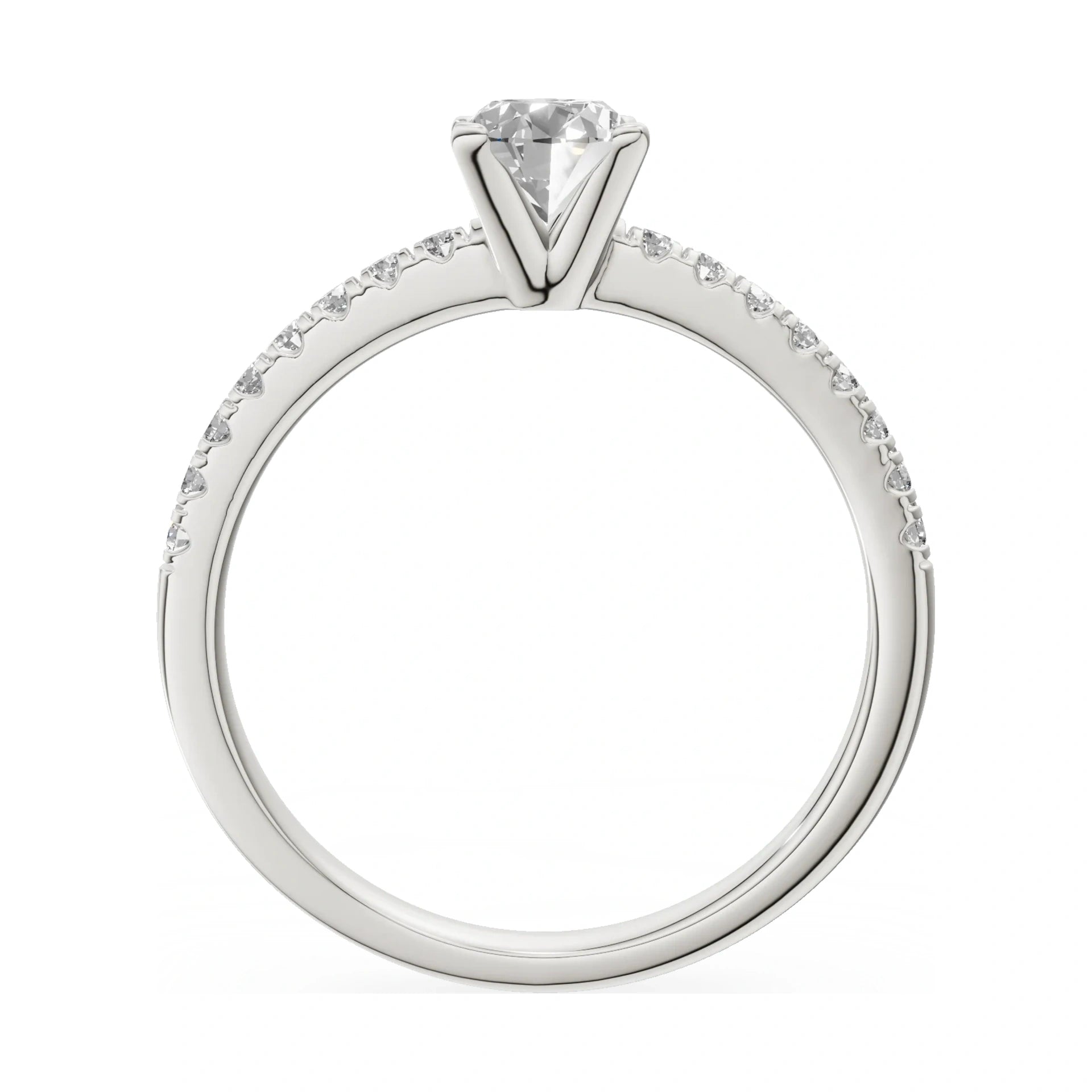 GREMARI Seven Solis oval-cut natural diamond engagement ring in 14K white gold, 0.50 ct