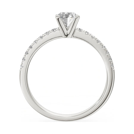 GREMARI Seven Solis oval-cut natural diamond engagement ring in 14K white gold, 0.50 ct