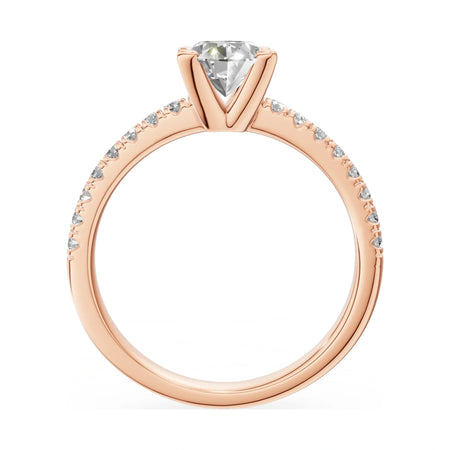 GREMARI Seven Solis oval-cut natural diamond engagement ring in 14K rose gold, 1.00 ct