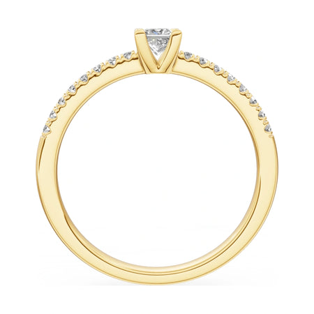 GREMARI Seven Solis princess-cut lab-grown diamond engagement ring in 14K yellow gold, 0.15 ct