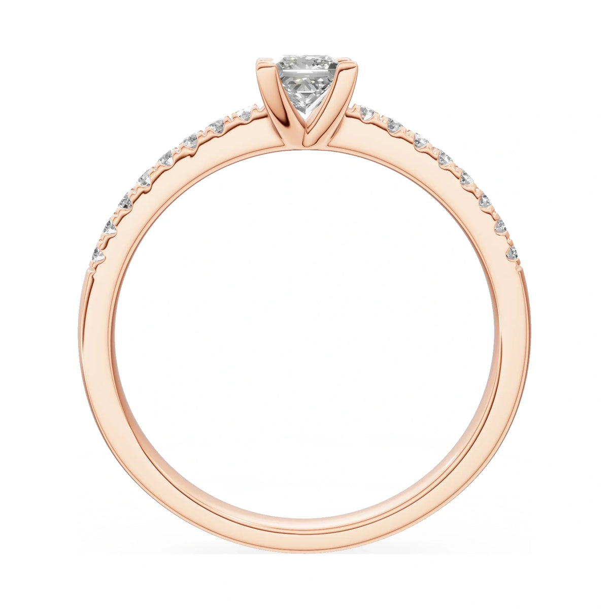 GREMARI Seven Solis princess-cut lab-grown diamond engagement ring in 14K white gold, 0.30 ct