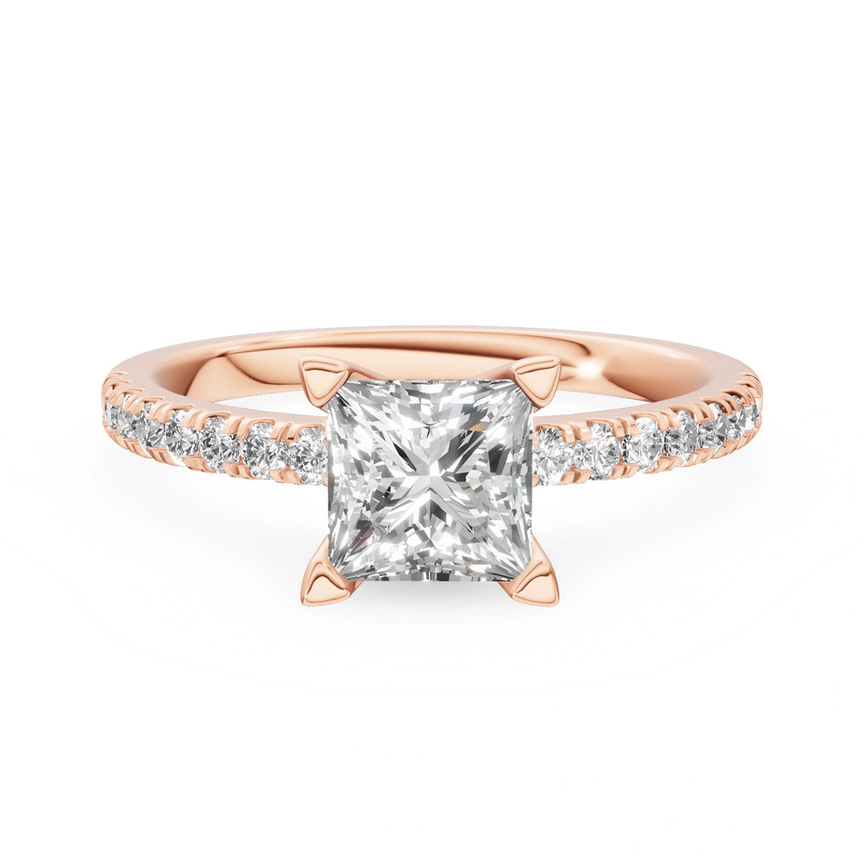Gremari Seven Solis zásnubný prsteň z bieleho zlata s 1,00 ct prírodným diamantom – Princess