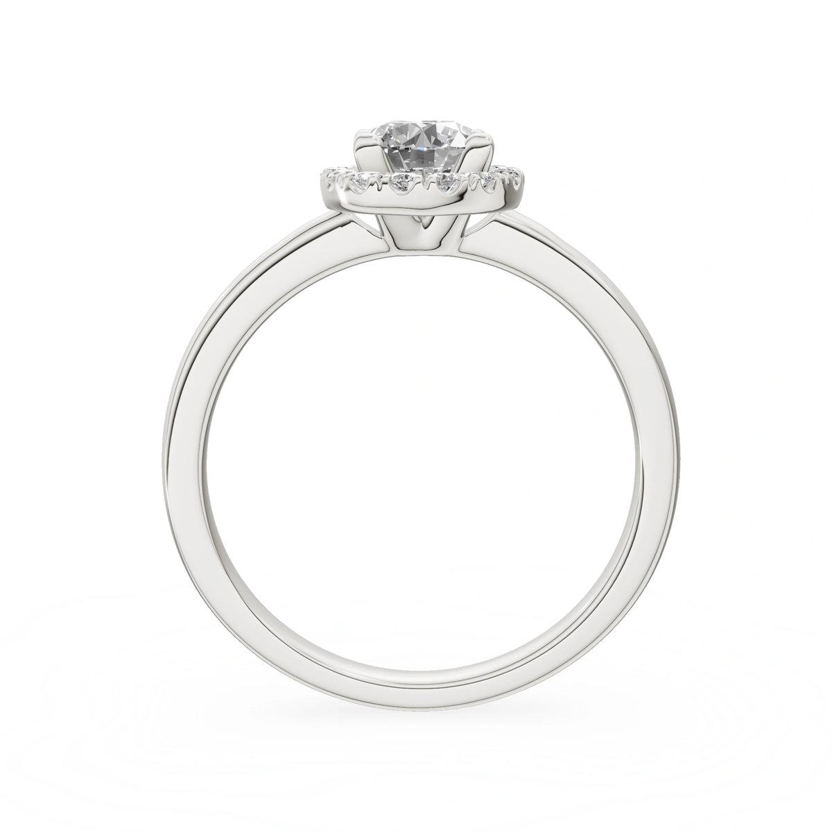 Gremari Seven Aura zásnubný prsteň z bieleho zlata s 0,50 ct lab-grown diamantom – Round/Brilliant
