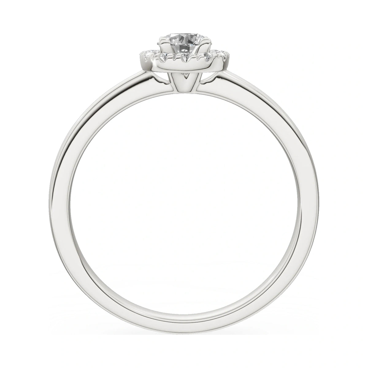 GREMARI Seven Aura round-cut natural diamond engagement ring in 14K rose gold, 0.30 ct