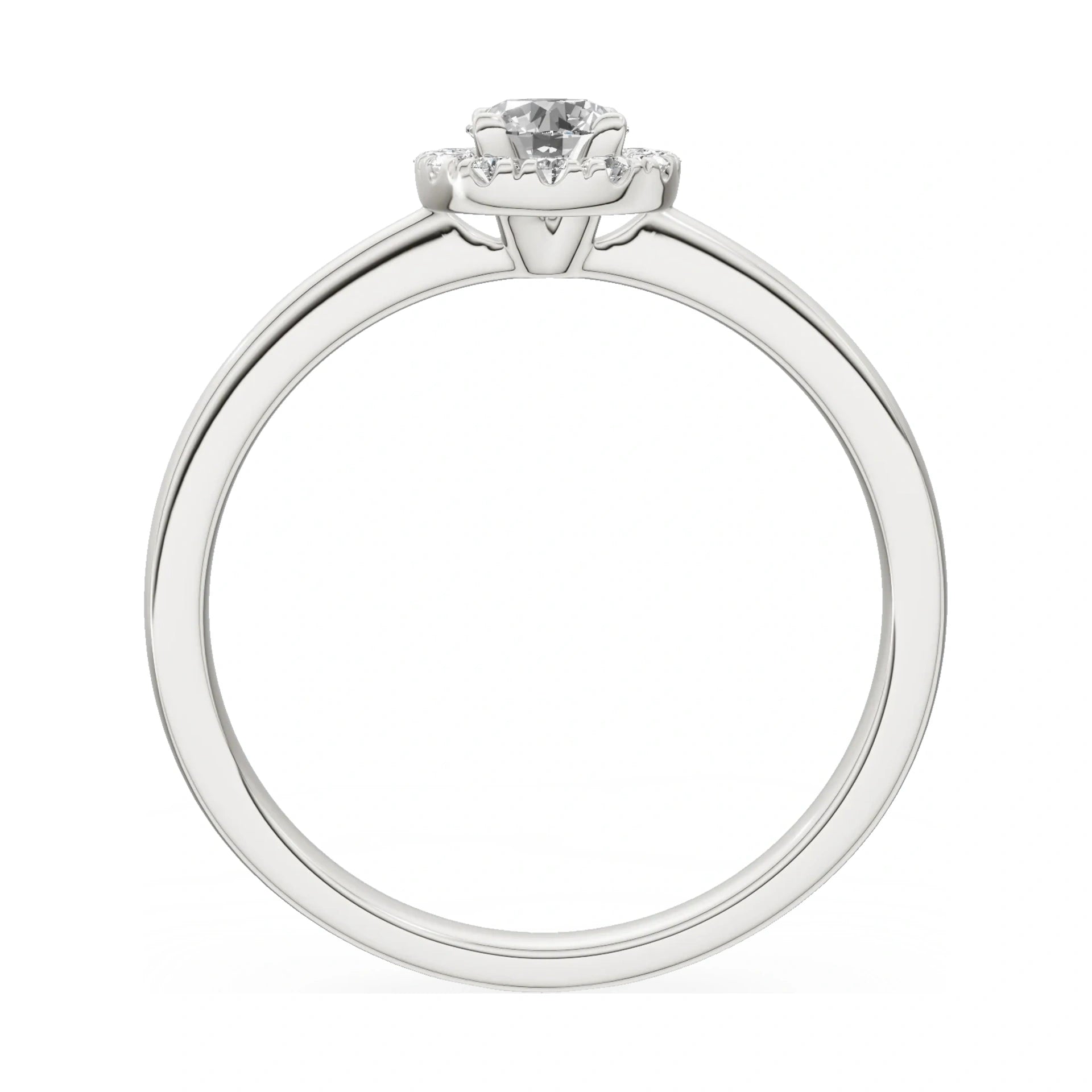 GREMARI Seven Aura round-cut natural diamond engagement ring in 14K rose gold, 0.30 ct