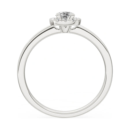 GREMARI Seven Aura round-cut natural diamond engagement ring in 14K rose gold, 0.30 ct