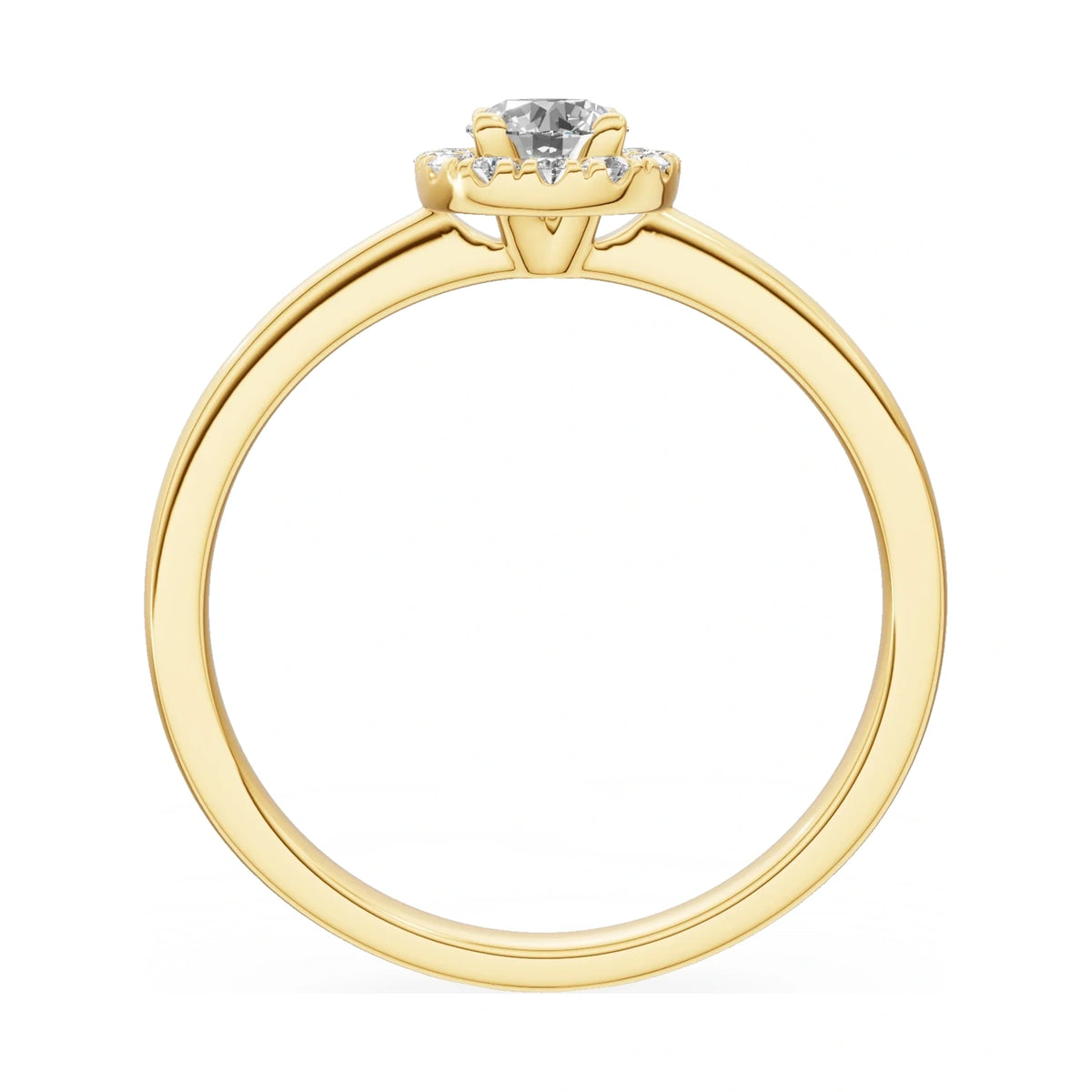 GREMARI Seven Aura round-cut natural diamond engagement ring in 14K white gold, 0.30 ct