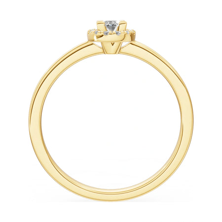GREMARI Seven Aura oval-cut natural diamond engagement ring in 14K yellow gold, 0.15 ct