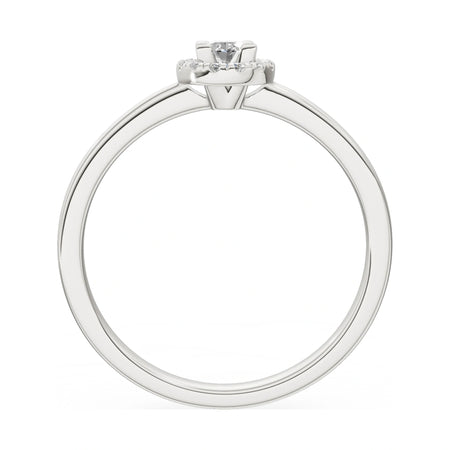 GREMARI Seven Aura oval-cut natural diamond engagement ring in 14K white gold, 0.15 ct