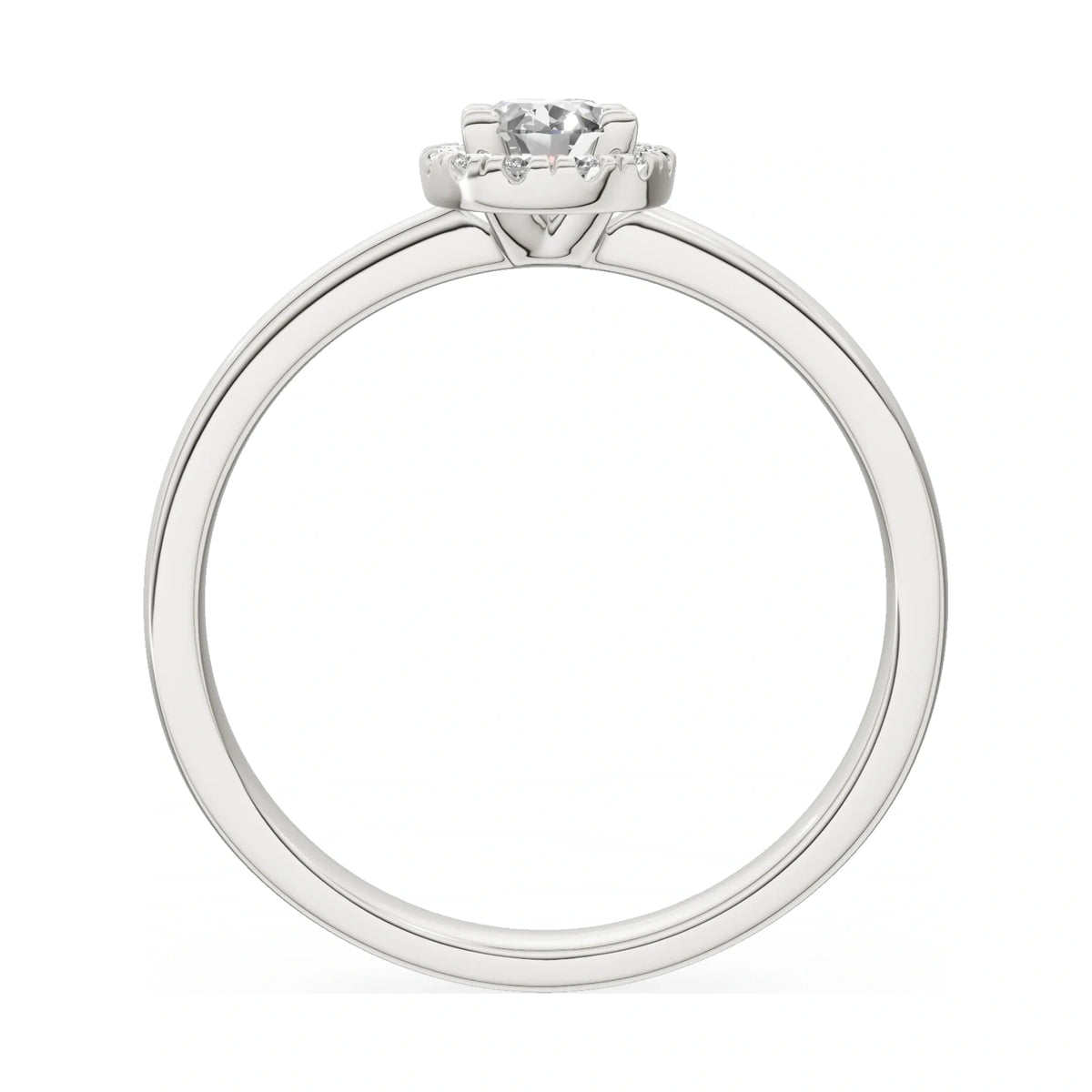 GREMARI Seven Aura oval-cut natural diamond engagement ring in 14K white gold, 0.30 ct
