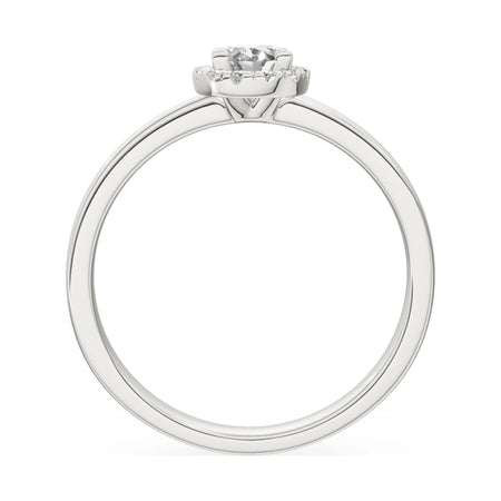 GREMARI Seven Aura oval-cut natural diamond engagement ring in 14K white gold, 0.30 ct