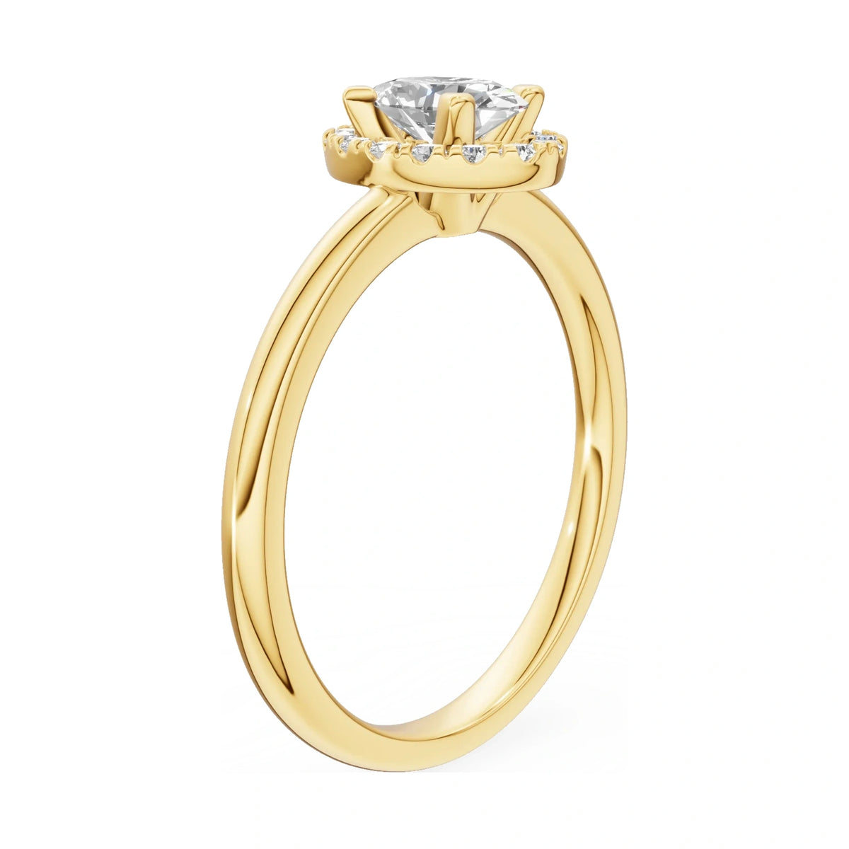 14K yellow gold GREMARI Seven Aura ring with 0.50 ct oval-cut natural diamond