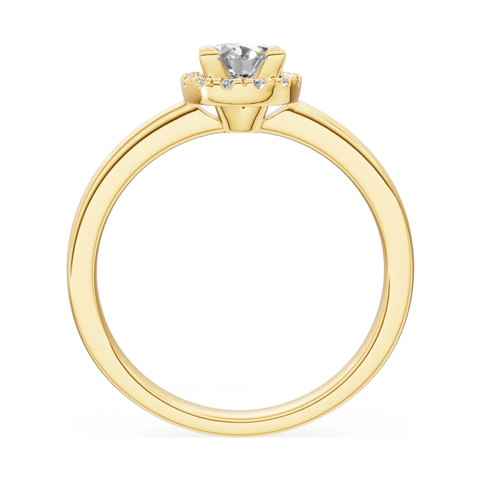 GREMARI Seven Aura oval-cut natural diamond engagement ring in 14K yellow gold, 0.50 ct