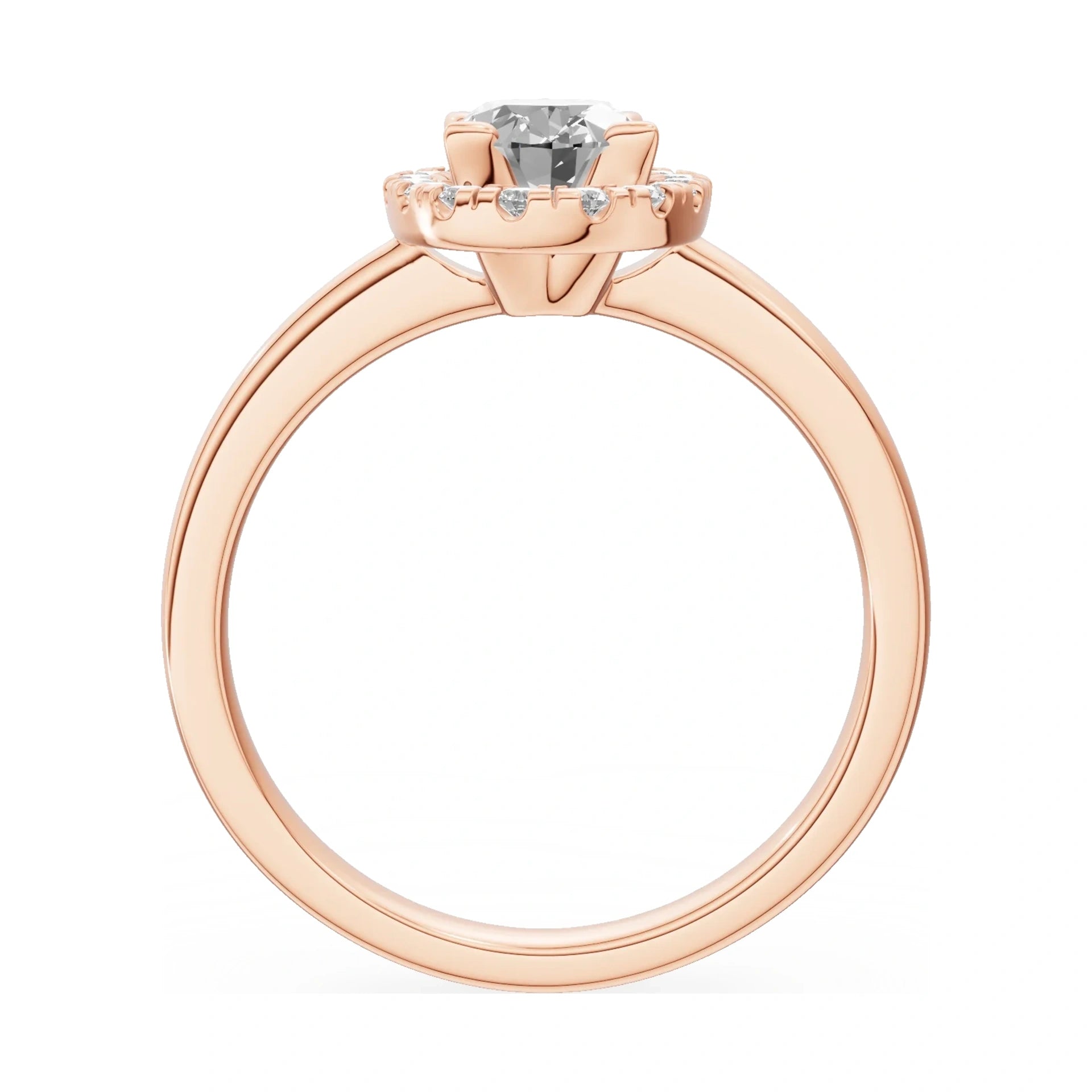 GREMARI Seven Aura oval-cut natural diamond engagement ring in 14K rose gold, 1.00 ct