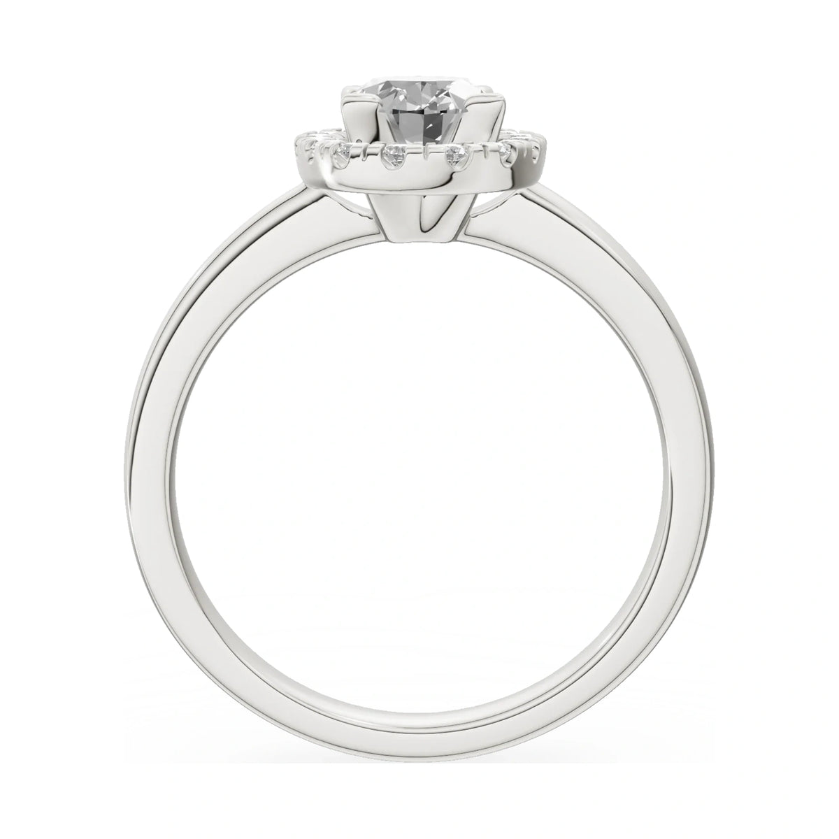 GREMARI Seven Aura oval-cut natural diamond engagement ring in 14K white gold, 1.00 ct