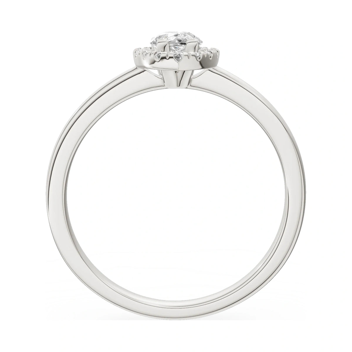 GREMARI Seven Aura pear-cut natural diamond engagement ring in 14K rose gold, 0.30 ct