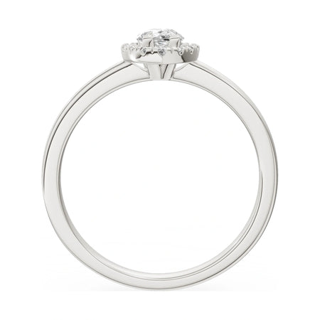GREMARI Seven Aura pear-cut natural diamond engagement ring in 14K rose gold, 0.30 ct