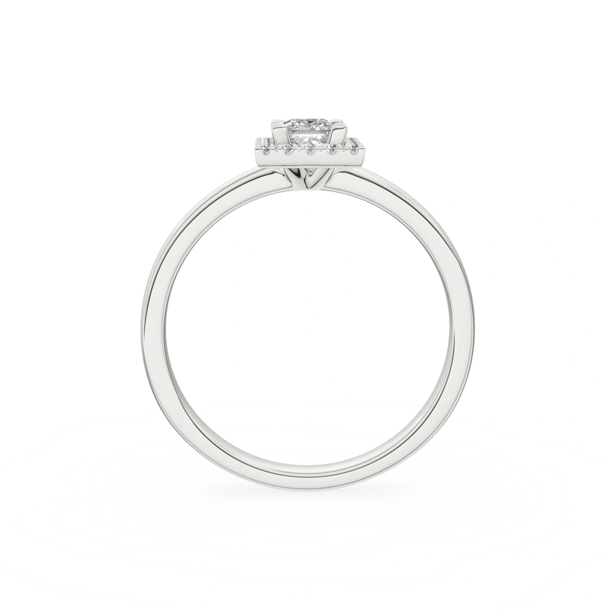 Gremari Seven Aura zásnubný prsteň z bieleho zlata s 0,30 ct lab-grown diamantom – Princess