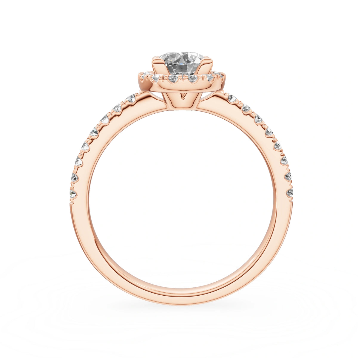 Gremari Seven Icon zásnubný prsteň z ružového zlata s 0,50 ct lab-grown diamantom – Round/Brilliant
