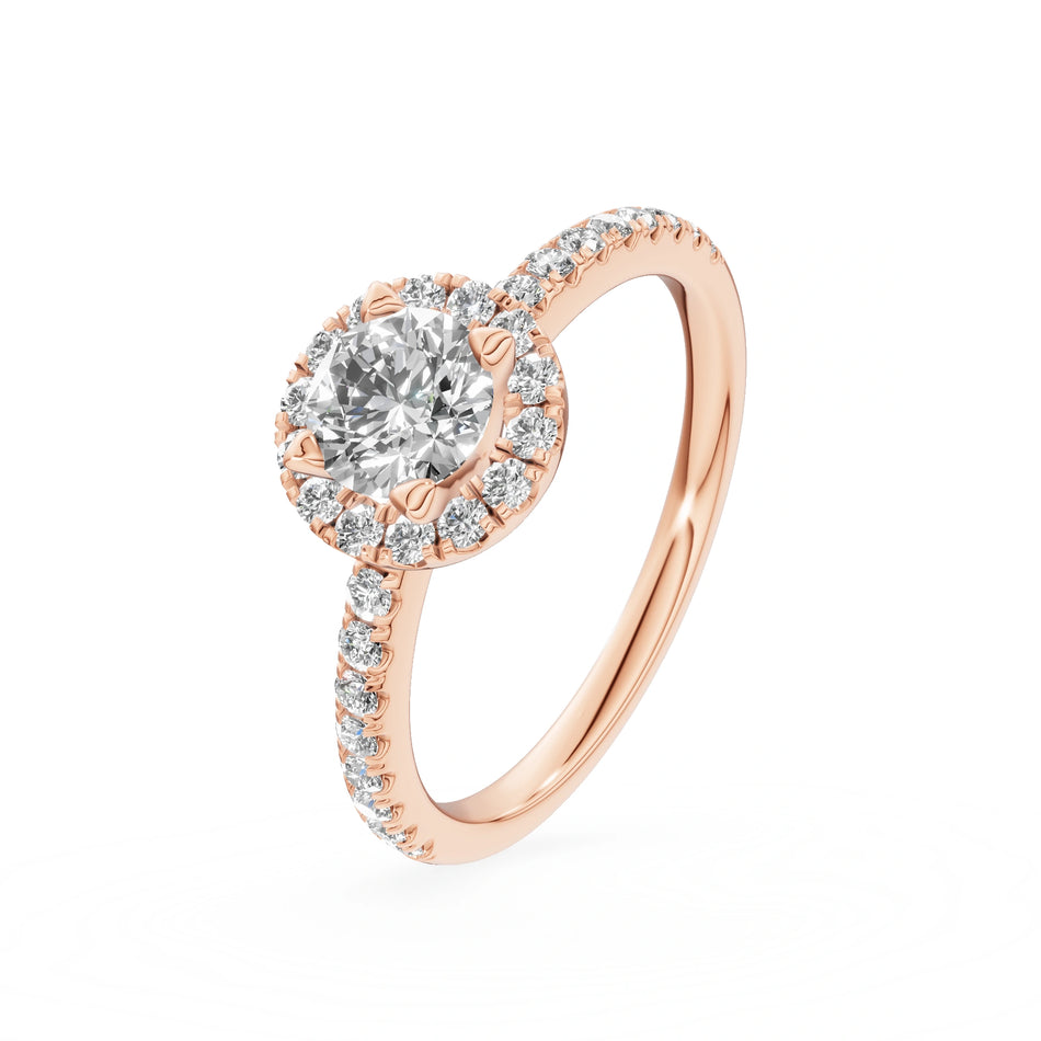 Gremari Seven Icon zásnubný prsteň z ružového zlata s 0,50 ct lab-grown diamantom – Round/Brilliant