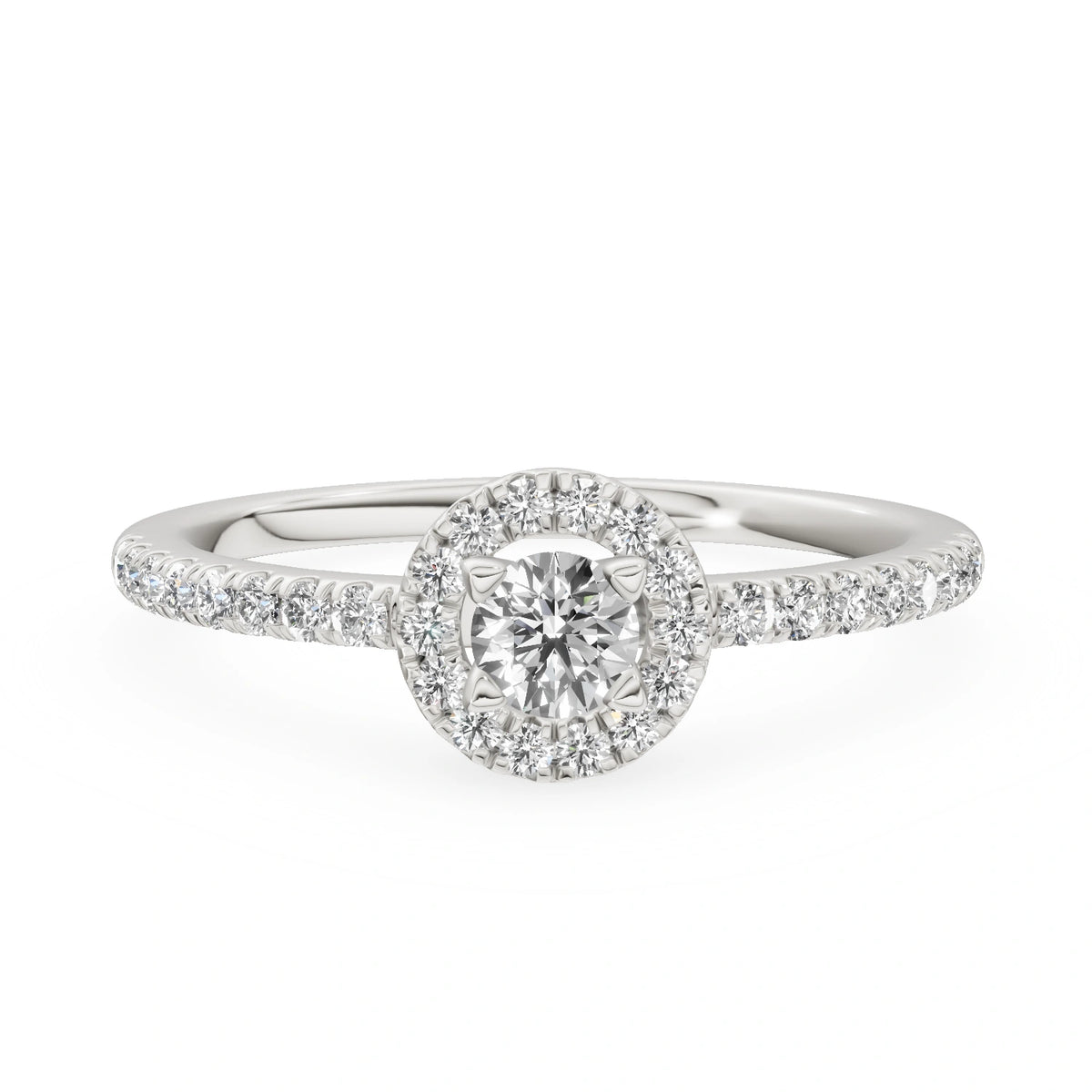 Gremari Seven Icon zásnubný prsteň z bieleho zlata s 0,15 ct lab-grown diamantom – Round/Brilliant