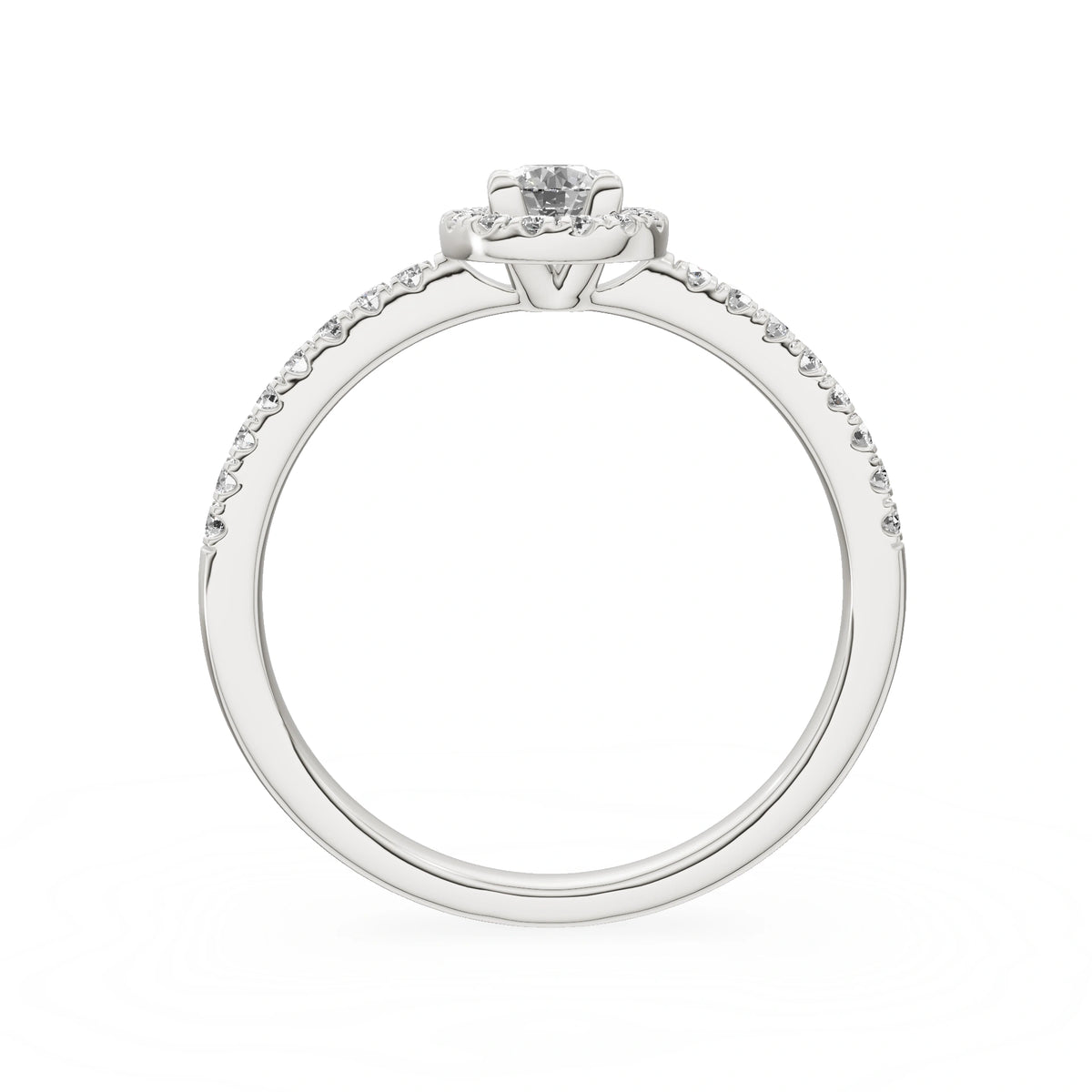 Gremari Seven Icon zásnubný prsteň z bieleho zlata s 0,15 ct lab-grown diamantom – Round/Brilliant