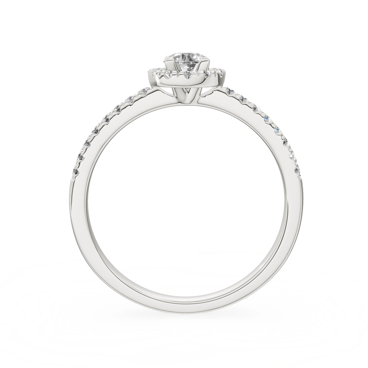 Gremari Seven Icon zásnubný prsteň z bieleho zlata s 0,30 ct lab-grown diamantom – Round/Brilliant