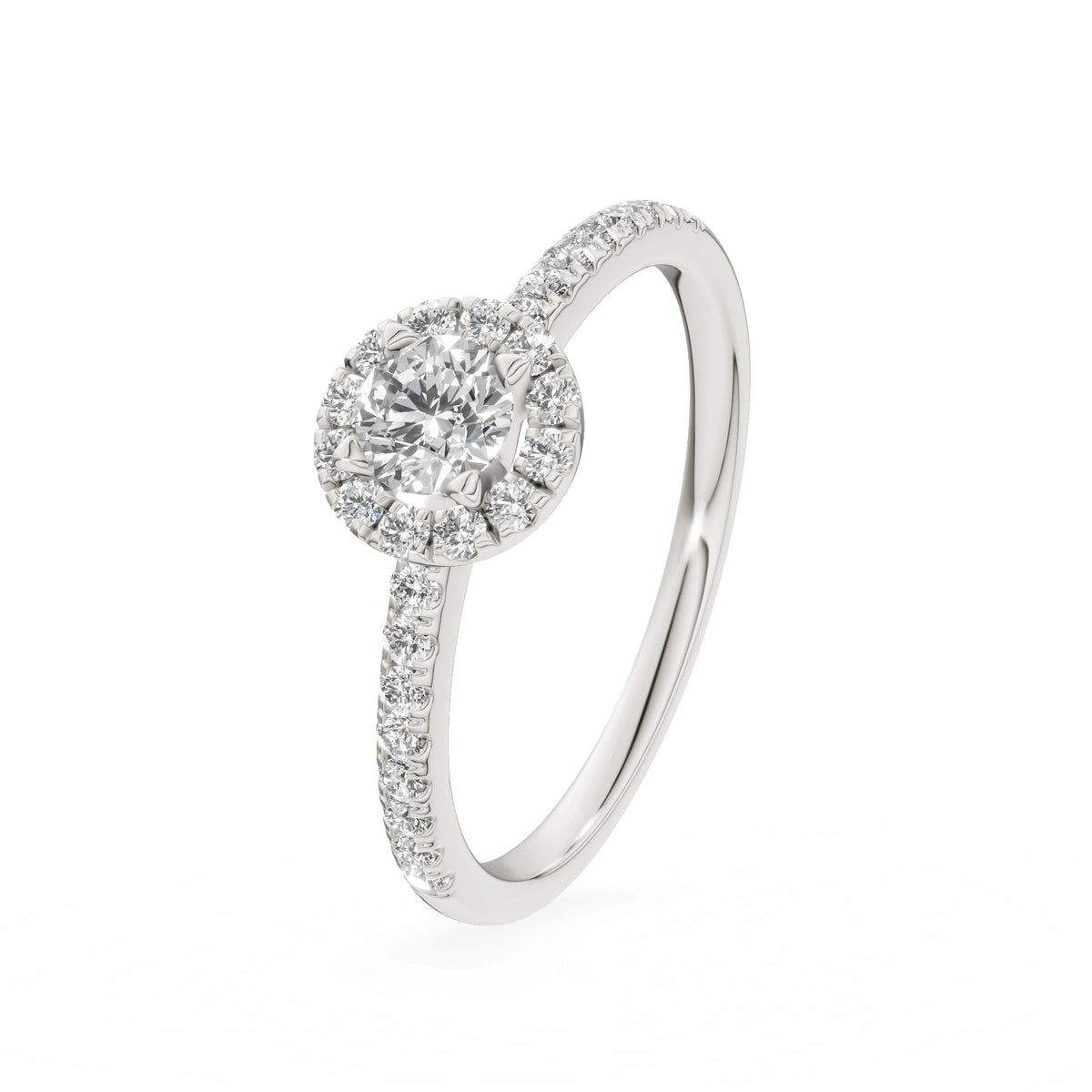 Gremari Seven Icon zásnubný prsteň z bieleho zlata s 0,30 ct lab-grown diamantom – Round/Brilliant