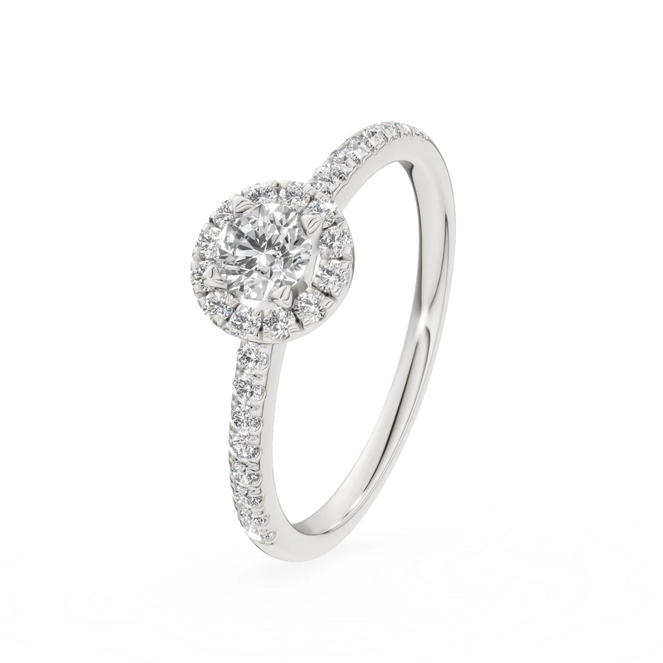Gremari Seven Icon zásnubný prsteň z bieleho zlata s 0,30 ct lab-grown diamantom – Round/Brilliant
