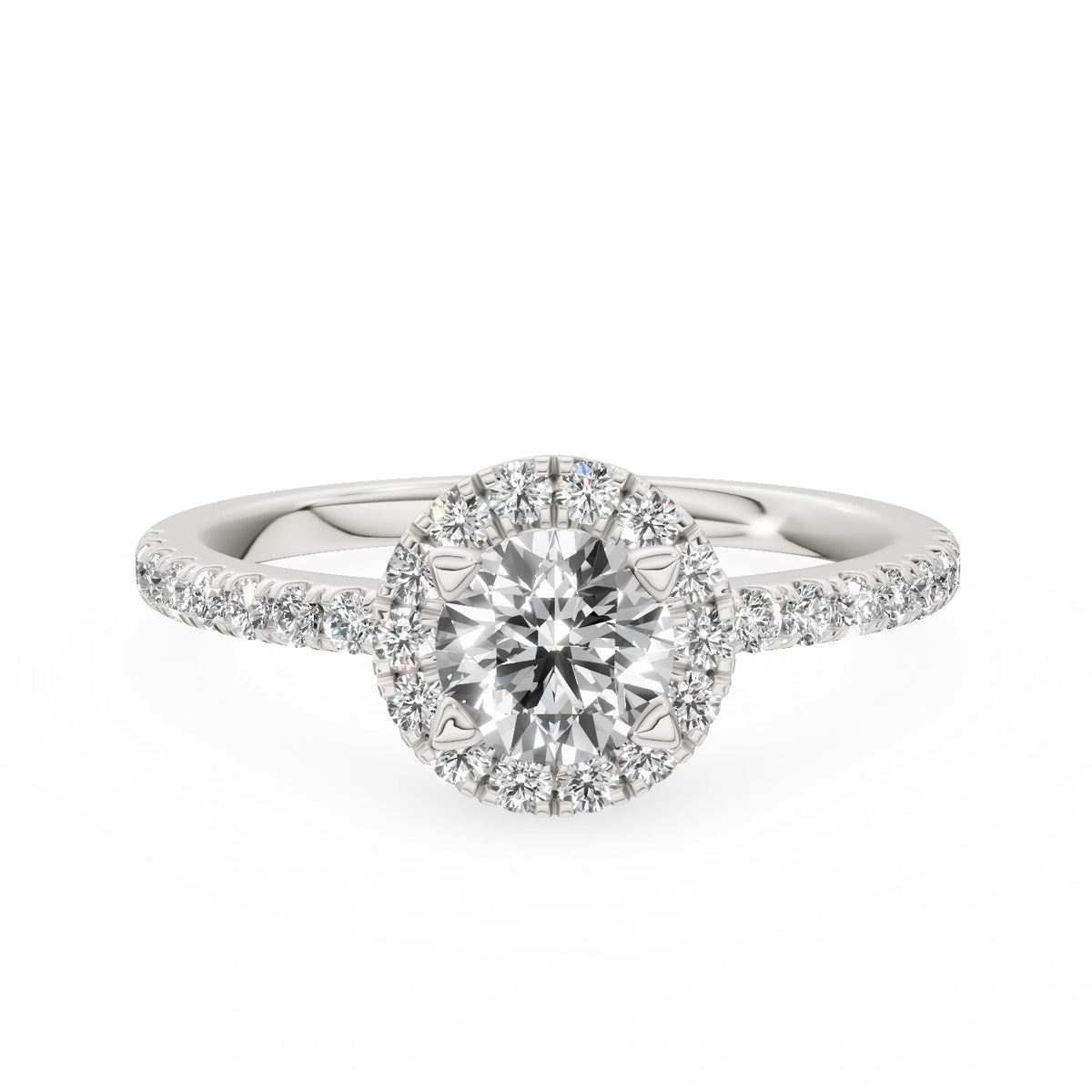 Gremari Seven Icon zásnubný prsteň z bieleho zlata s 0,50 ct lab-grown diamantom – Round/Brilliant
