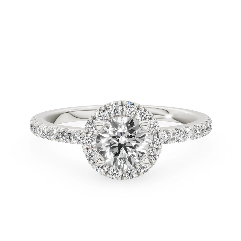 Gremari Seven Icon zásnubný prsteň z bieleho zlata s 0,50 ct lab-grown diamantom – Round/Brilliant