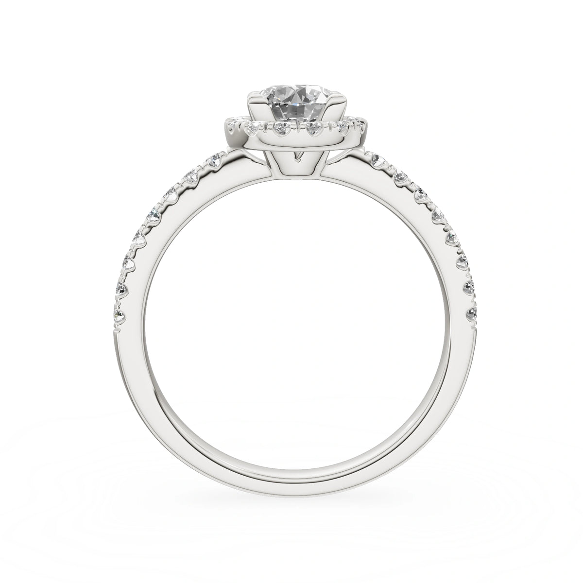 Gremari Seven Icon zásnubný prsteň z bieleho zlata s 0,50 ct lab-grown diamantom – Round/Brilliant