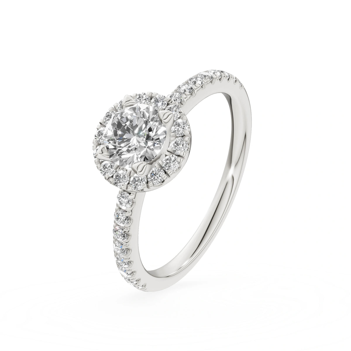 Gremari Seven Icon zásnubný prsteň z bieleho zlata s 0,50 ct lab-grown diamantom – Round/Brilliant