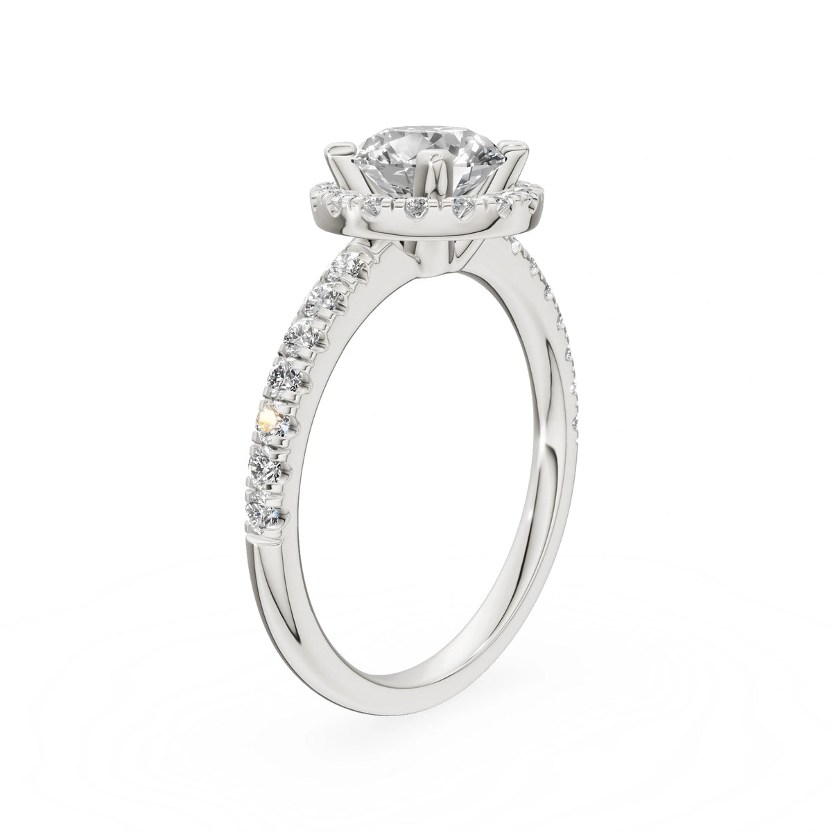 Gremari Seven Icon zásnubný prsteň z bieleho zlata s 1,00 ct lab-grown diamantom – Round/Brilliant