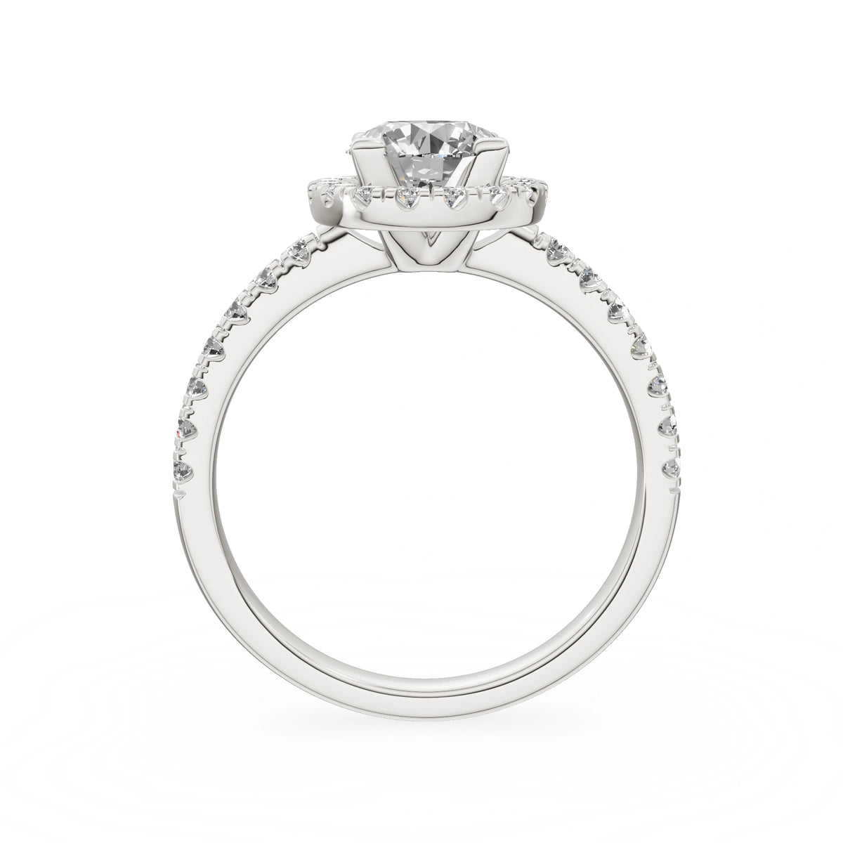 Gremari Seven Icon zásnubný prsteň z bieleho zlata s 1,00 ct lab-grown diamantom – Round/Brilliant