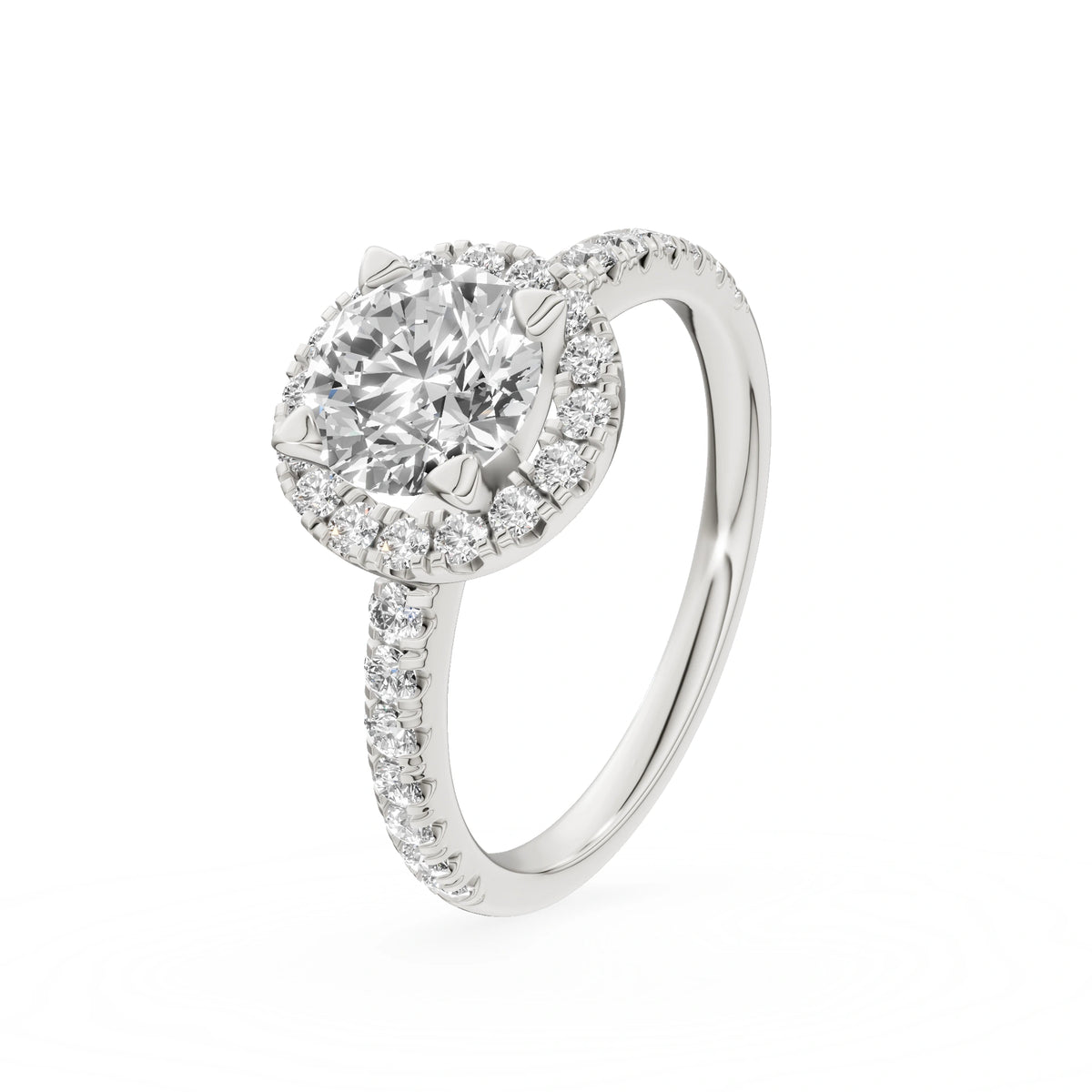 Gremari Seven Icon zásnubný prsteň z bieleho zlata s 1,00 ct lab-grown diamantom – Round/Brilliant