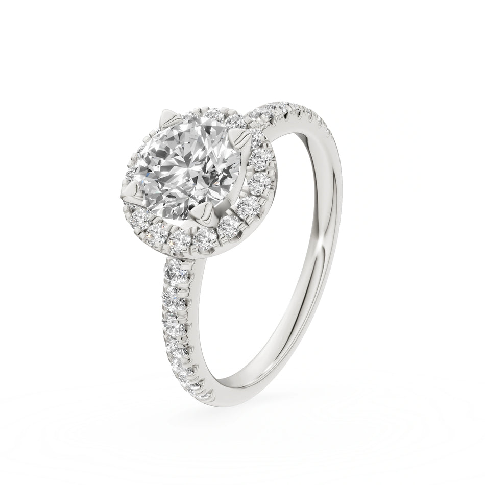 Gremari Seven Icon zásnubný prsteň z bieleho zlata s 1,00 ct lab-grown diamantom – Round/Brilliant