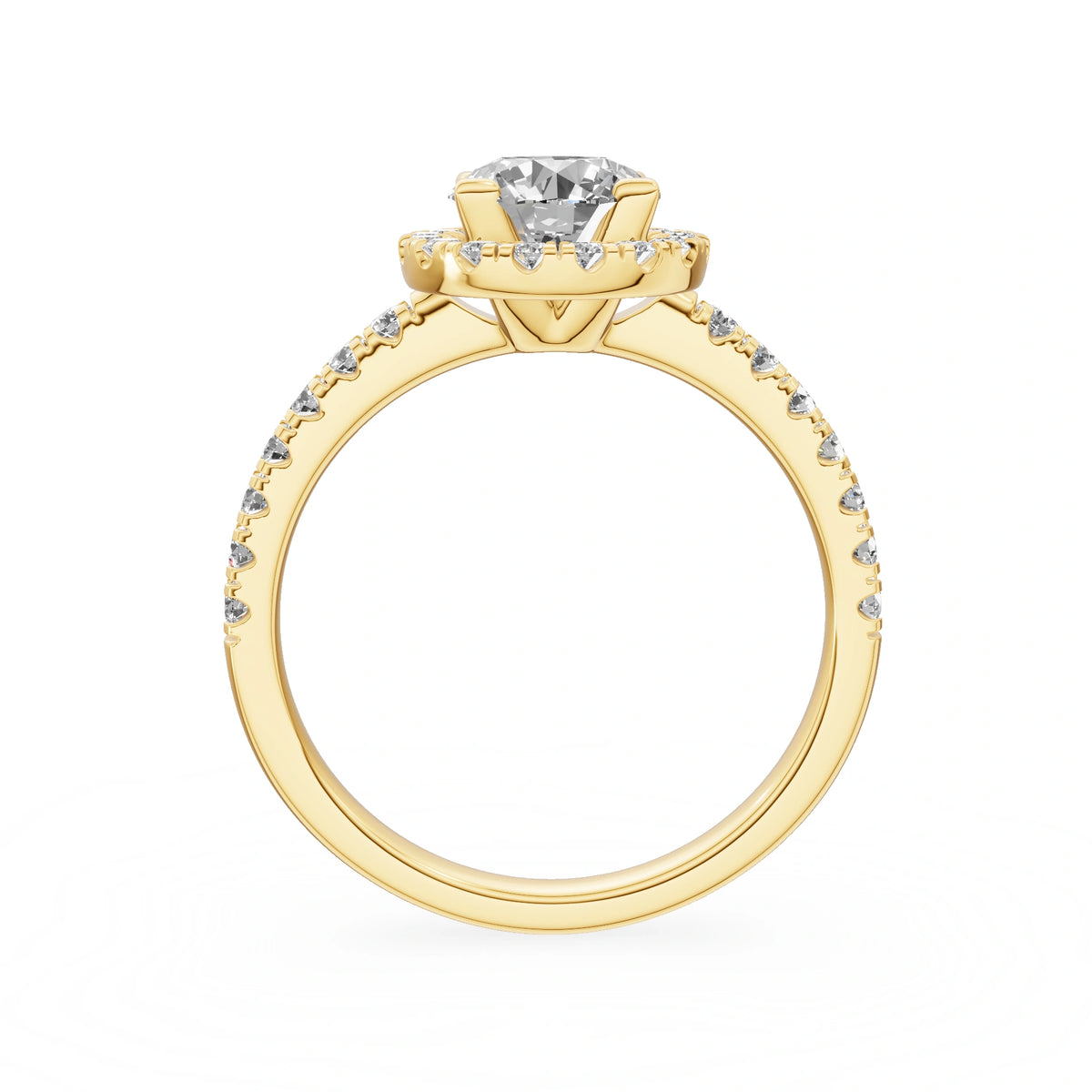 Gremari Seven Icon zásnubný prsteň zo žltého zlata s 1,00 ct lab-grown diamantom – Round/Brilliant