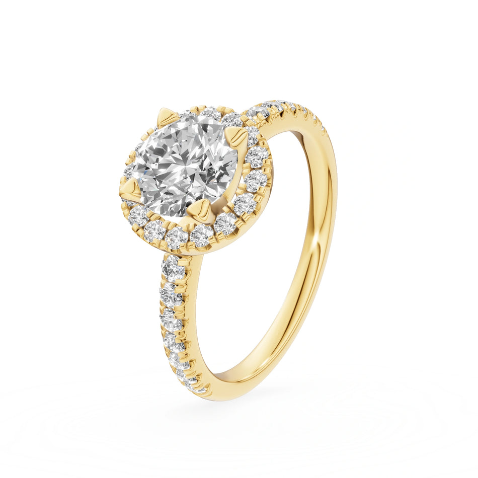 Gremari Seven Icon zásnubný prsteň zo žltého zlata s 1,00 ct lab-grown diamantom – Round/Brilliant